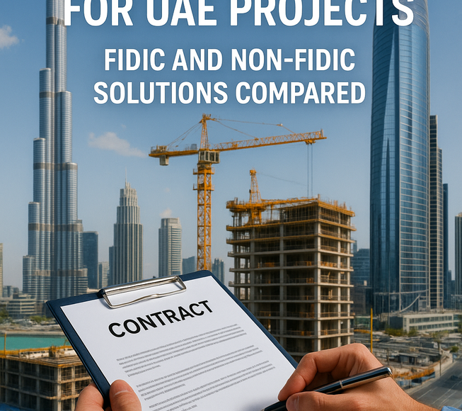 Visual comparison of FIDIC and non-FIDIC contract compliance in the UAE legal context