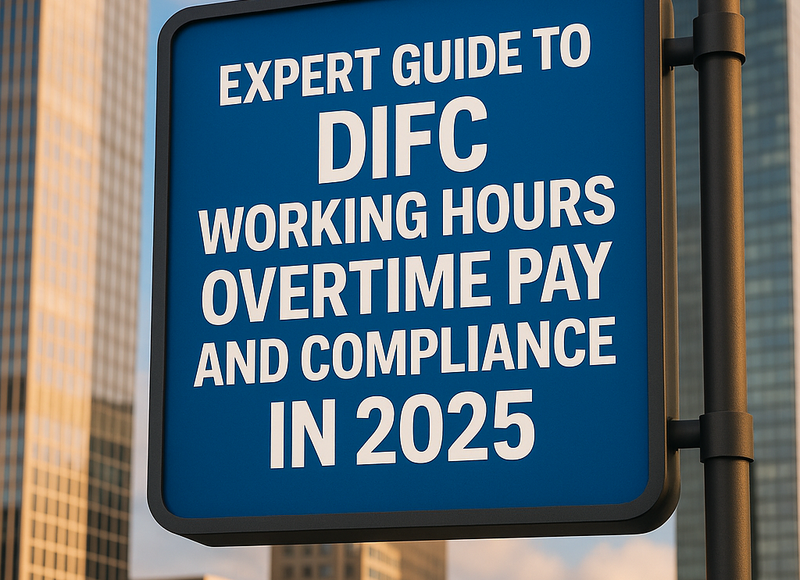 Chart explaining DIFC working hours, overtime limits, and compliance for UAE businesses.