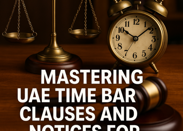 Infographic showing the UAE legal notice and time bar compliance workflow