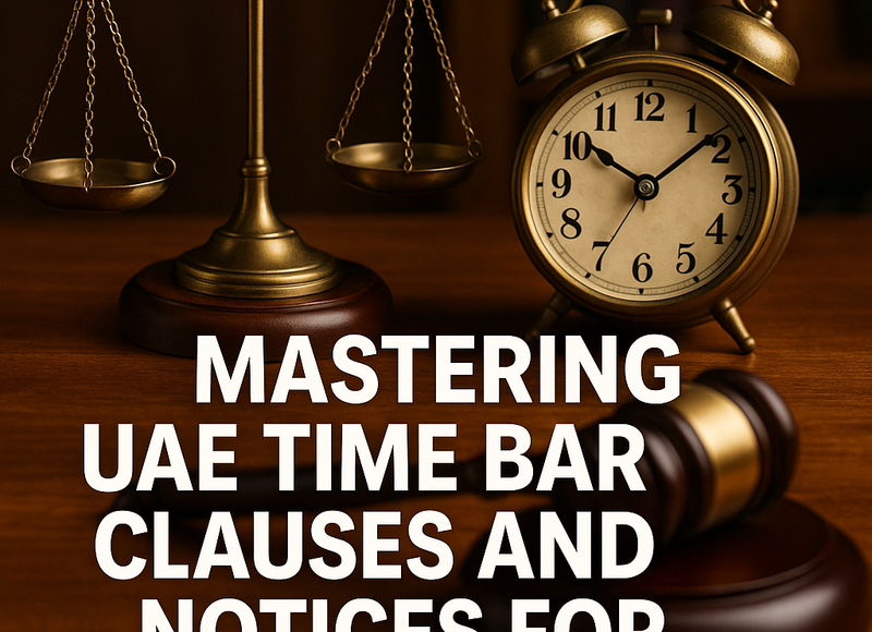 Infographic showing the UAE legal notice and time bar compliance workflow