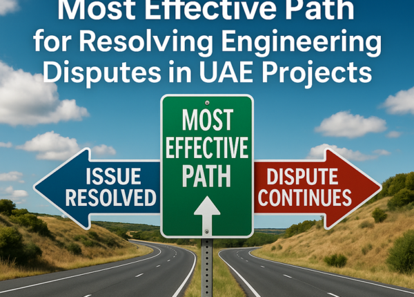 Dispute resolution in UAE engineering projects, engineer determination versus dispute board diagram