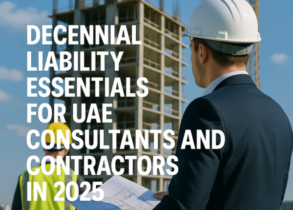 Skyline view of UAE high-rise buildings under construction reflecting enduring structures and risk management