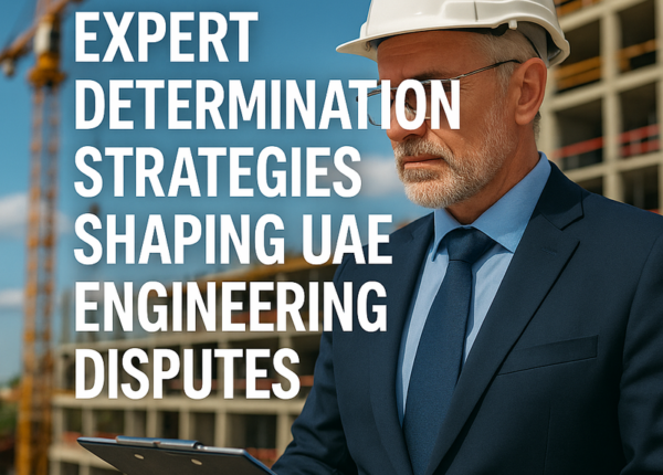 UAE legal consultant reviewing engineering contract with expert determination clause