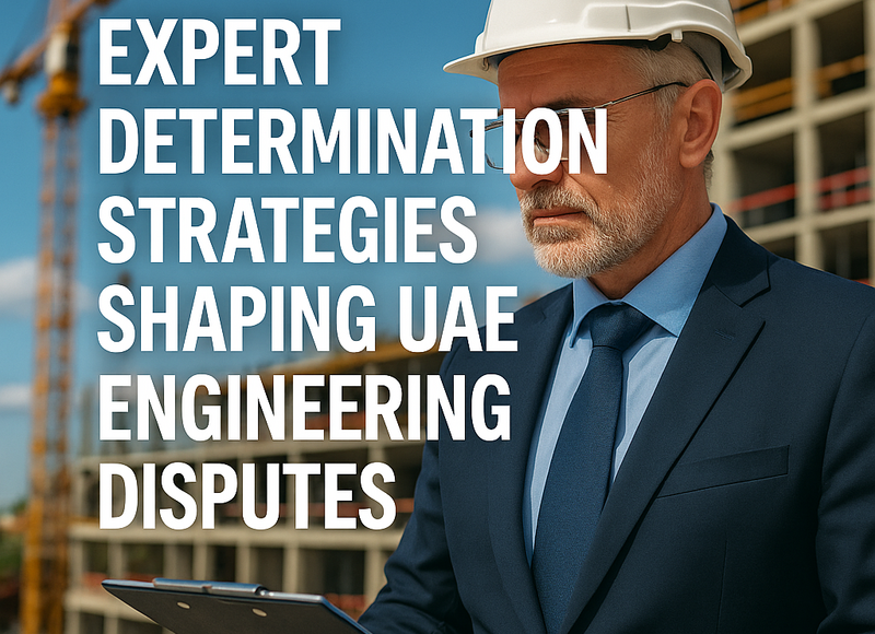 UAE legal consultant reviewing engineering contract with expert determination clause