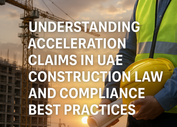 Illustration showing contract acceleration steps in UAE legal context