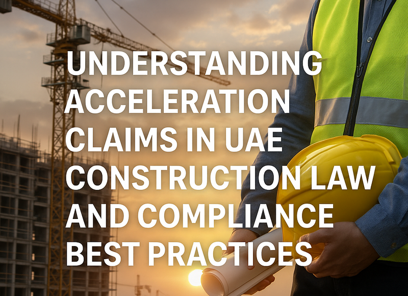 Illustration showing contract acceleration steps in UAE legal context