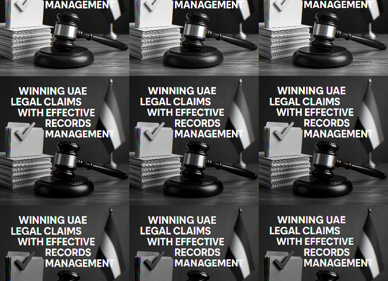 Legal consultant reviewing daily reports and notices in a Dubai office.