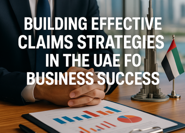 UAE legal consultant reviewing claims strategy documents