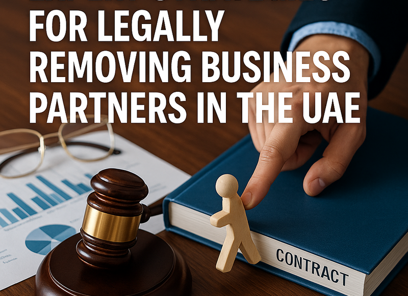 Business partners meeting with legal consultant discussing UAE partnership law