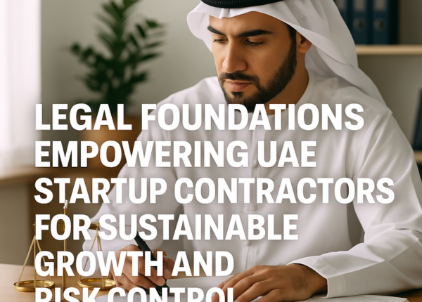 UAE start-up contractors reviewing compliance documents at their office