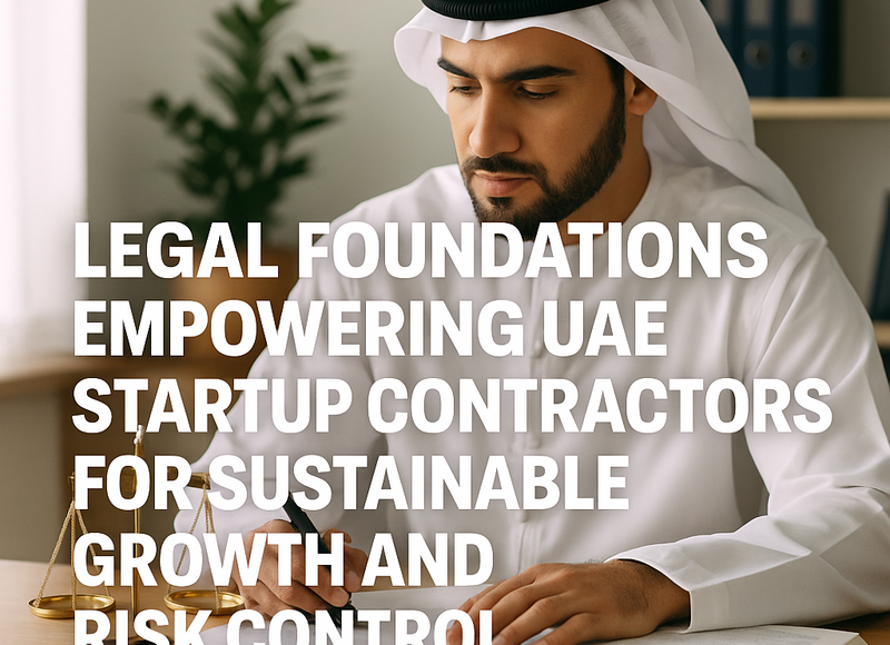 UAE start-up contractors reviewing compliance documents at their office