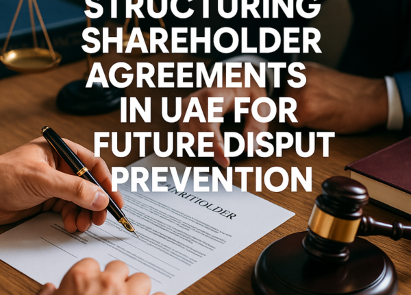 Diagram showing structure of UAE shareholder agreements for dispute prevention
