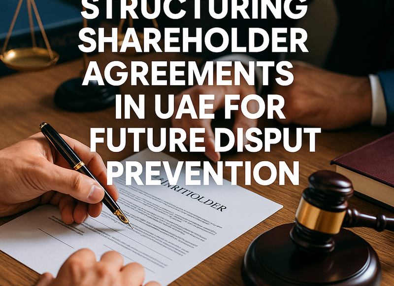 Diagram showing structure of UAE shareholder agreements for dispute prevention
