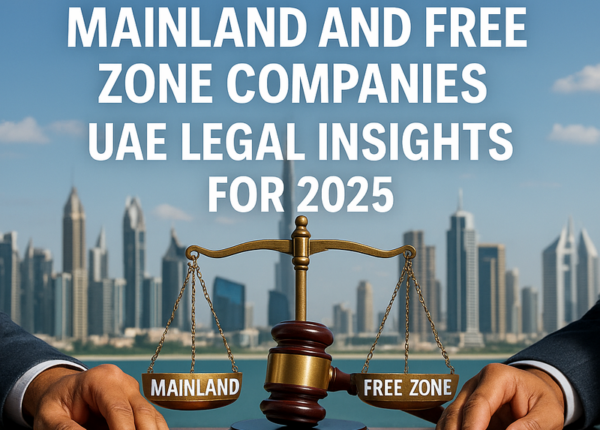 Comparison chart of legal differences between UAE mainland and free zone companies