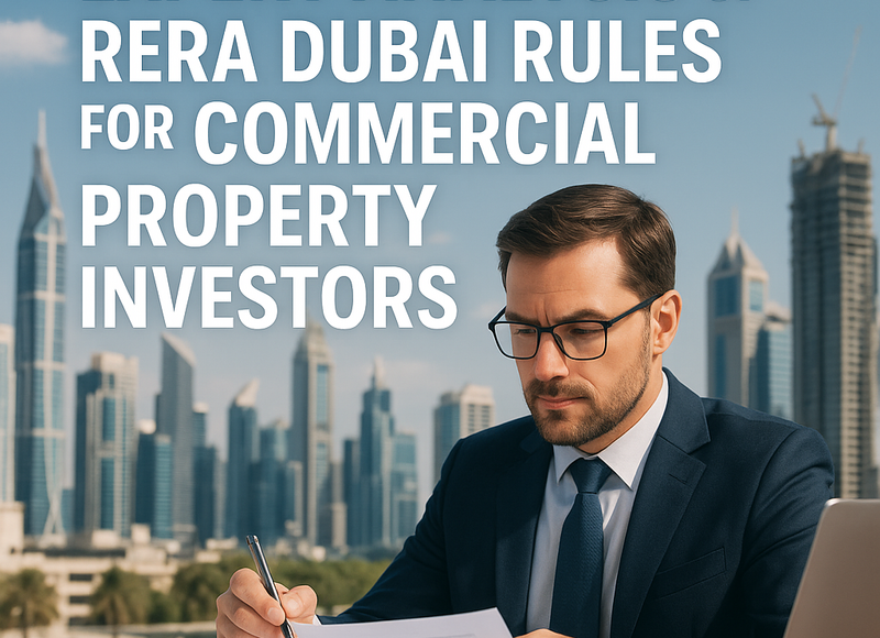 Dubai skyline with modern commercial towers symbolizing RERA-regulated property sector.