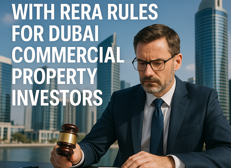 Dubai skyline with commercial buildings symbolizing RERA compliance for investors