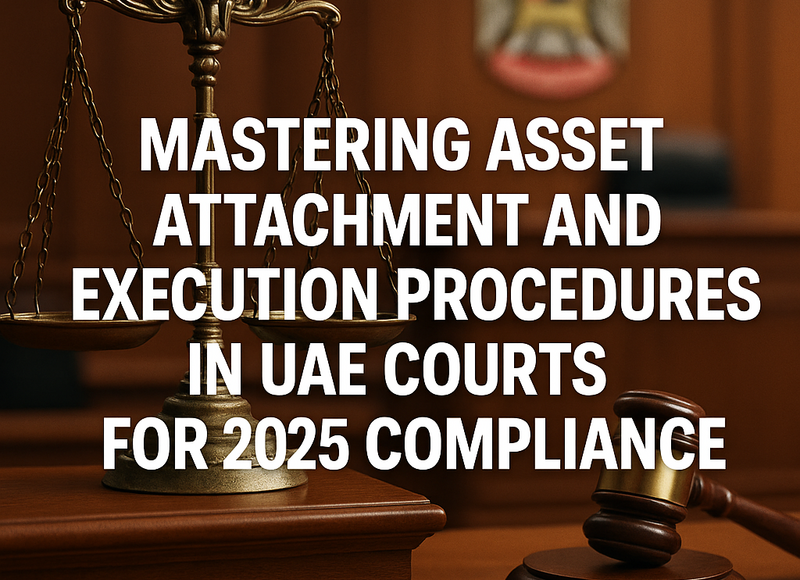 UAE court building facade symbolizing modern legal enforcement procedures.