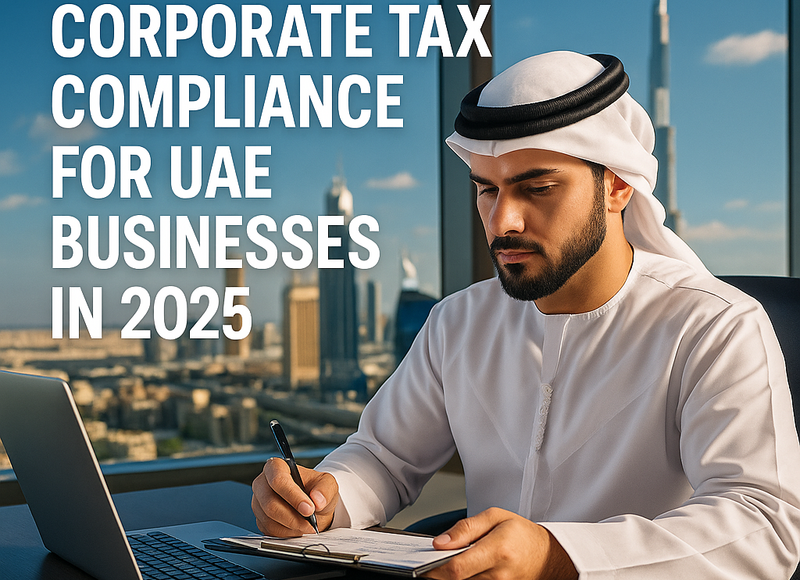 Corporate tax compliance checklist being reviewed by UAE business team