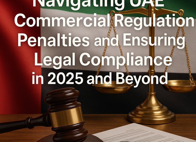 Visual summary chart of UAE commercial regulation penalties and compliance strategies