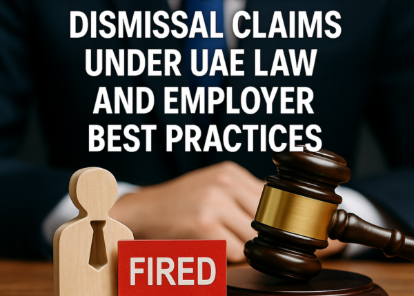 Business professionals discussing UAE employment law and termination compliance strategies
