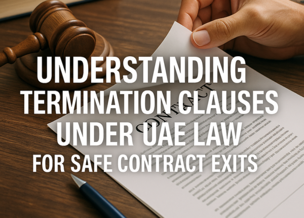 Contractual termination process visualized for UAE legal compliance