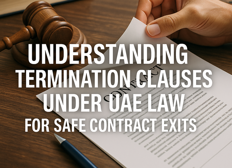 Contractual termination process visualized for UAE legal compliance